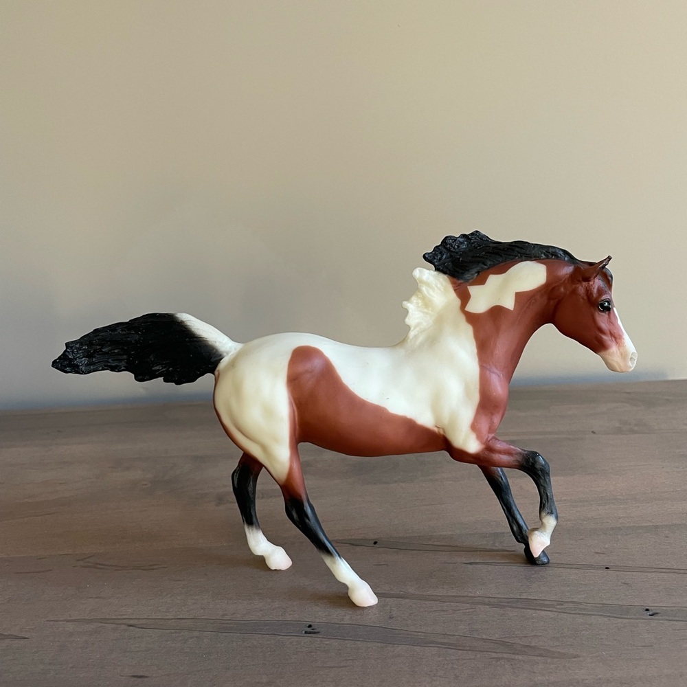 1998 Breyer Andalusian Stallion Bay Pinto Horse #633 Brown White Black Vintage